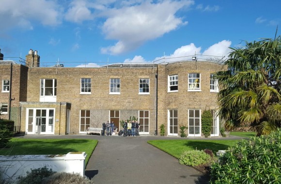 Sash Smart working at Cambridge Cottage, Kew Gardens